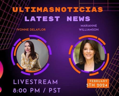 Interview with Marianne Williamson future Candidate to the USA Presidency | Entrevista con Marianne Williamson Futura Candidata a la Presidencia de Estados Unidos