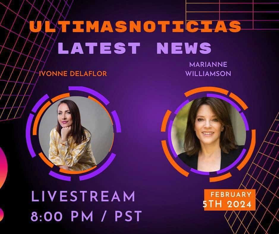 Interview with Marianne Williamson future Candidate to the USA Presidency | Entrevista con Marianne Williamson Futura Candidata a la Presidencia de Estados Unidos